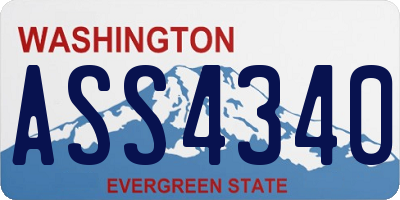 WA license plate ASS4340