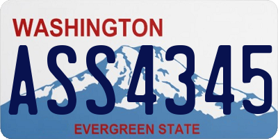 WA license plate ASS4345