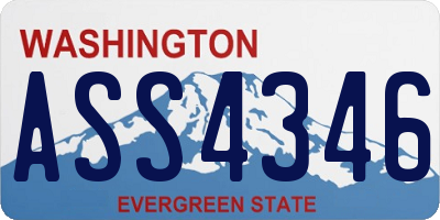 WA license plate ASS4346