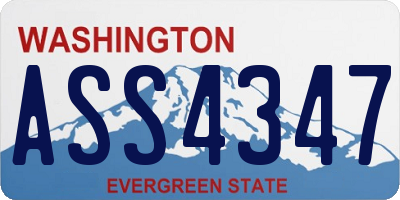WA license plate ASS4347