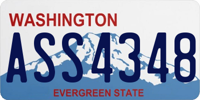 WA license plate ASS4348