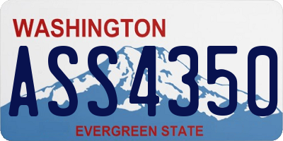 WA license plate ASS4350