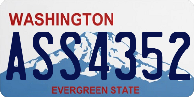 WA license plate ASS4352
