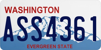 WA license plate ASS4361