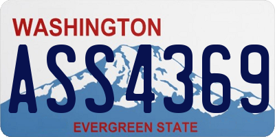 WA license plate ASS4369