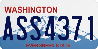 WA license plate ASS4371
