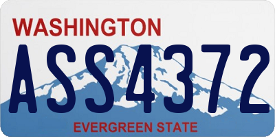 WA license plate ASS4372