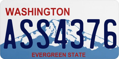 WA license plate ASS4376
