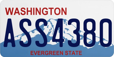 WA license plate ASS4380