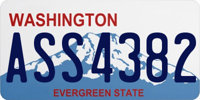 WA license plate ASS4382