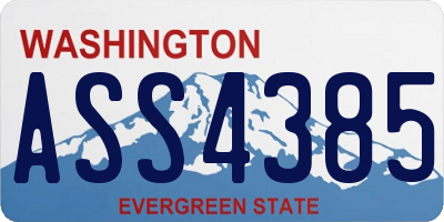 WA license plate ASS4385
