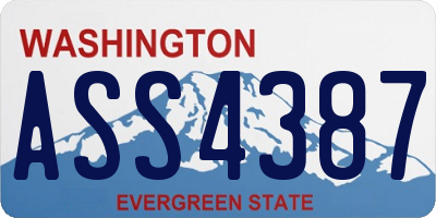 WA license plate ASS4387