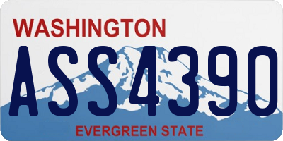 WA license plate ASS4390