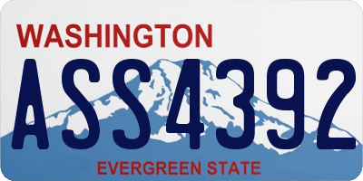 WA license plate ASS4392