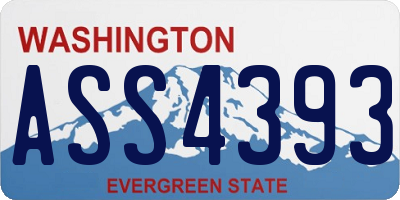 WA license plate ASS4393