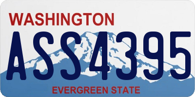 WA license plate ASS4395