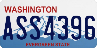 WA license plate ASS4396