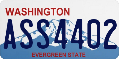 WA license plate ASS4402
