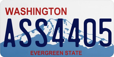 WA license plate ASS4405