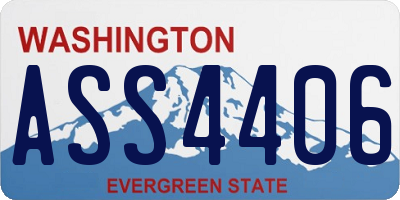 WA license plate ASS4406