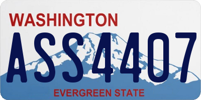 WA license plate ASS4407
