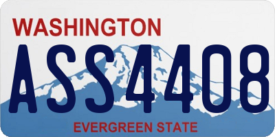 WA license plate ASS4408