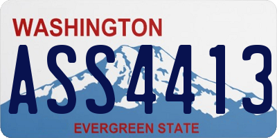 WA license plate ASS4413