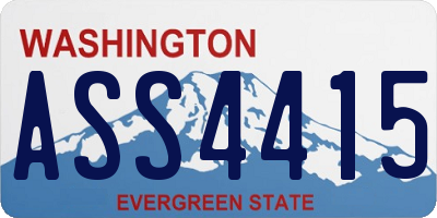 WA license plate ASS4415