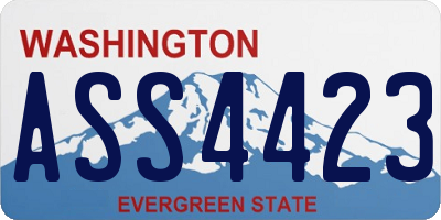 WA license plate ASS4423