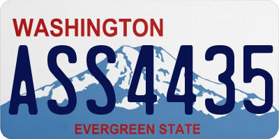 WA license plate ASS4435
