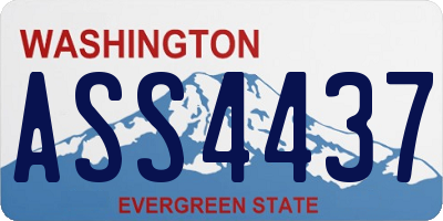 WA license plate ASS4437