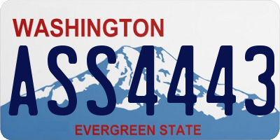 WA license plate ASS4443