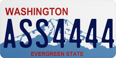 WA license plate ASS4444