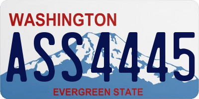 WA license plate ASS4445