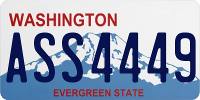WA license plate ASS4449