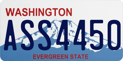 WA license plate ASS4450
