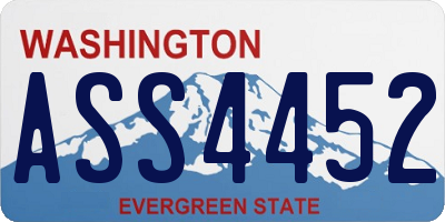 WA license plate ASS4452