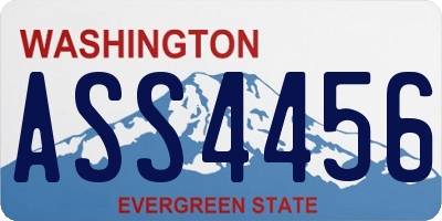 WA license plate ASS4456