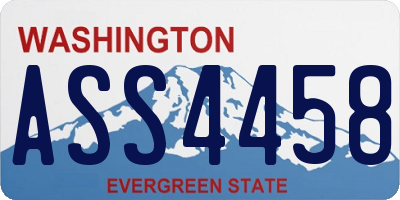 WA license plate ASS4458
