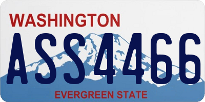 WA license plate ASS4466
