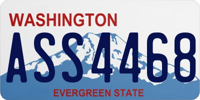 WA license plate ASS4468