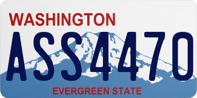 WA license plate ASS4470