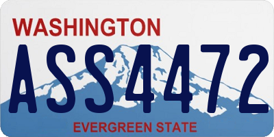 WA license plate ASS4472