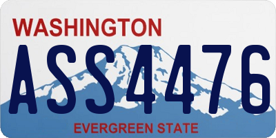 WA license plate ASS4476