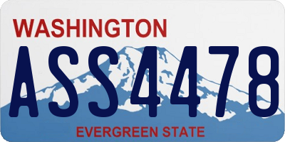 WA license plate ASS4478
