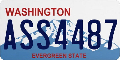 WA license plate ASS4487