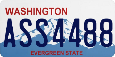 WA license plate ASS4488