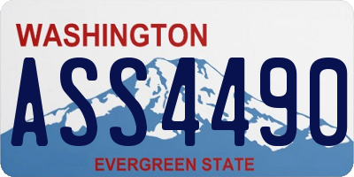 WA license plate ASS4490