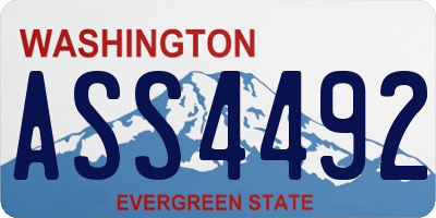 WA license plate ASS4492