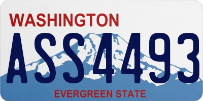 WA license plate ASS4493